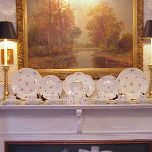 Meissen Strewn Flower Dessert Set with Rare Mark