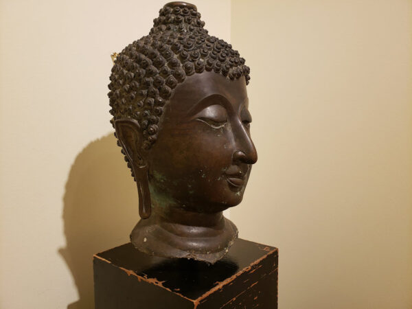 Thai Bronze Head of Buddha, Chiang Sen Style, circa 15th Century - Image 10