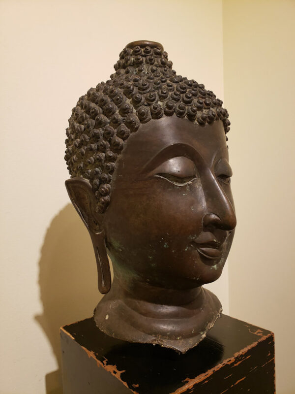 Thai Bronze Head of Buddha, Chiang Sen Style, circa 15th Century - Image 11