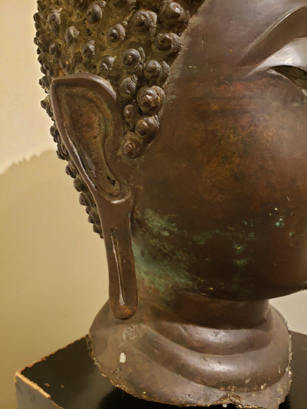 Thai Bronze Head of Buddha, Chiang Sen Style, circa 15th Century - Image 13