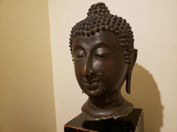 Thai Bronze Head of Buddha, Chiang Sen Style, circa 15th Century - Image 14