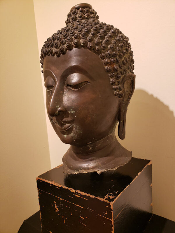 Thai Bronze Head of Buddha, Chiang Sen Style, circa 15th Century - Image 16