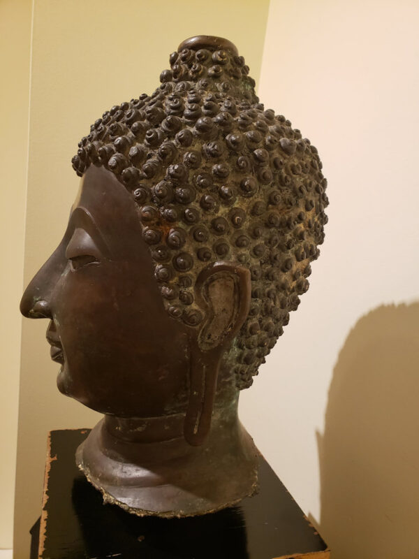 Thai Bronze Head of Buddha, Chiang Sen Style, circa 15th Century - Image 17