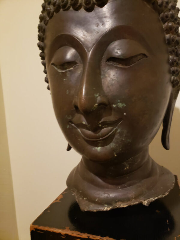 Thai Bronze Head of Buddha, Chiang Sen Style, circa 15th Century - Image 18