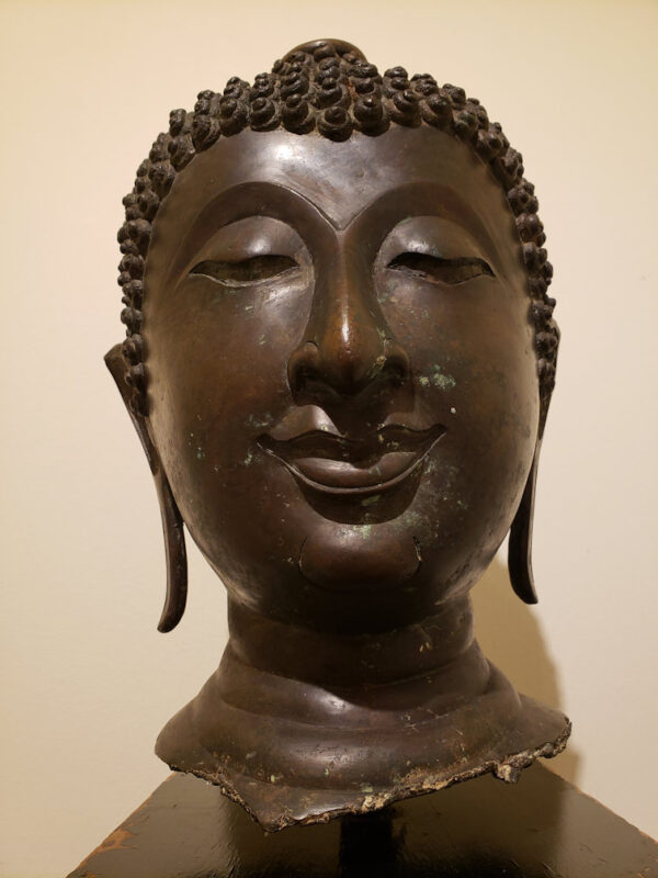 Thai Bronze Head of Buddha, Chiang Sen Style, circa 15th Century - Image 19