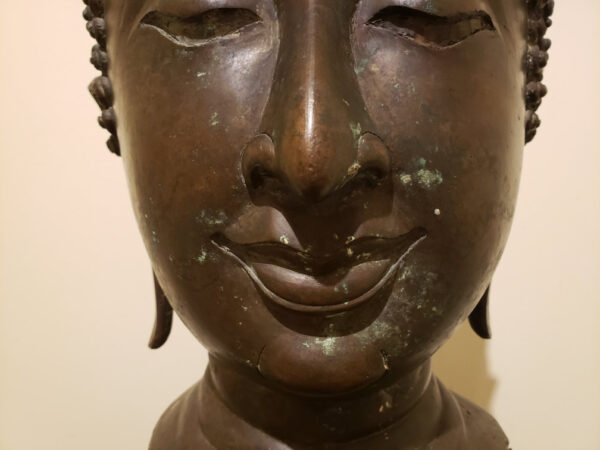 Thai Bronze Head of Buddha, Chiang Sen Style, circa 15th Century - Image 23