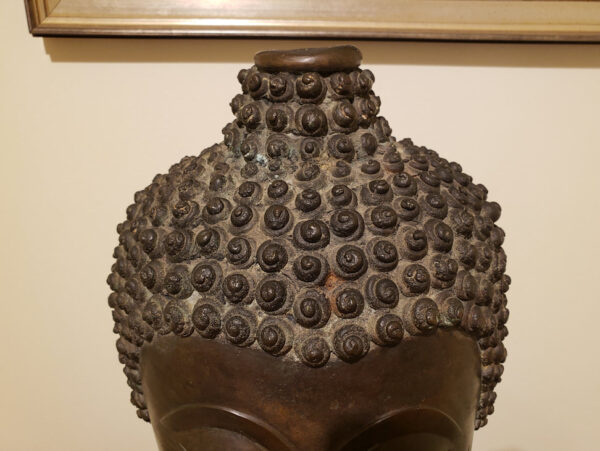 Thai Bronze Head of Buddha, Chiang Sen Style, circa 15th Century - Image 26