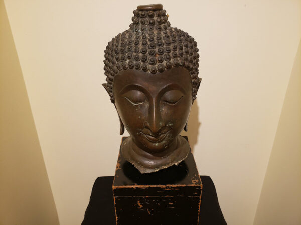 Thai Bronze Head of Buddha, Chiang Sen Style, circa 15th Century - Image 7