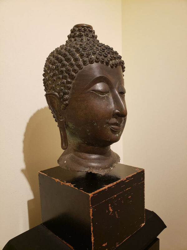Thai Bronze Head of Buddha, Chiang Sen Style, circa 15th Century - Image 9