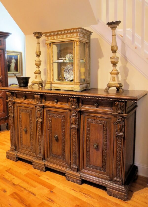 Rare 16th Century Italian Three Door Credenza - Image 2