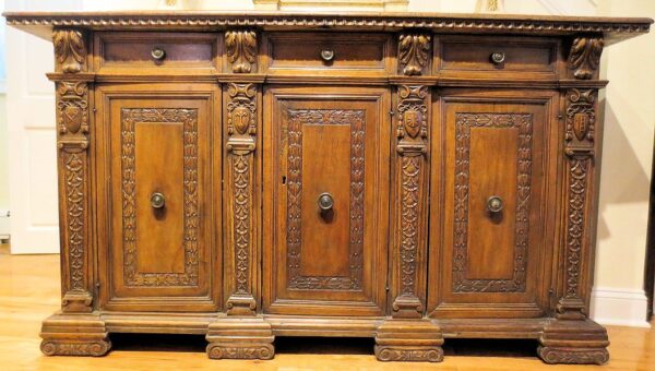 Rare 16th Century Italian Three Door Credenza