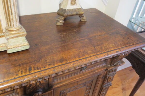 Rare 16th Century Italian Three Door Credenza - Image 25