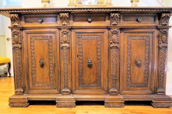 Rare 16th Century Italian Three Door Credenza - Image 4