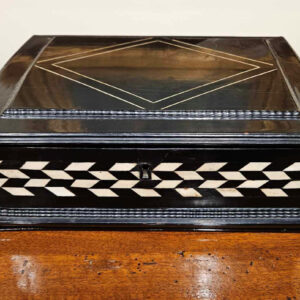 17th Century Flemish Bone Inlaid Ebonized Box