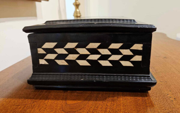 17th Century Flemish Bone Inlaid Ebonized Box - Image 4