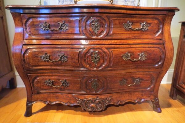 Rare French Louis XV Bombe Commode
