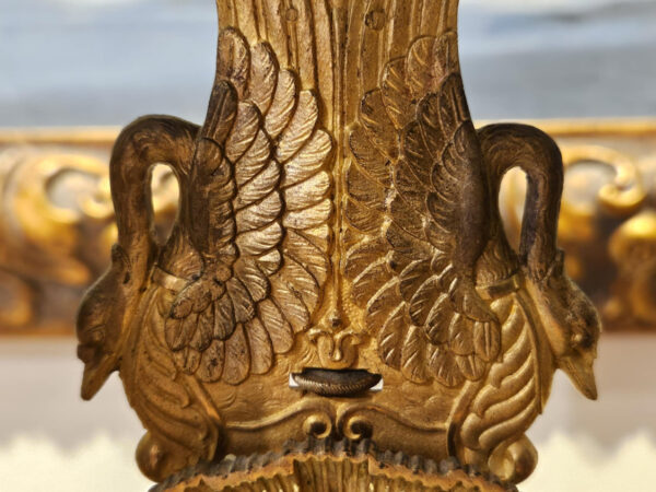 19th Century Empire Ormolu-Mounted Black Marble Portico Clock - Image 14