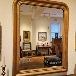 19th Century Louis Philippe Gilt Mirror having Incised Decoration.