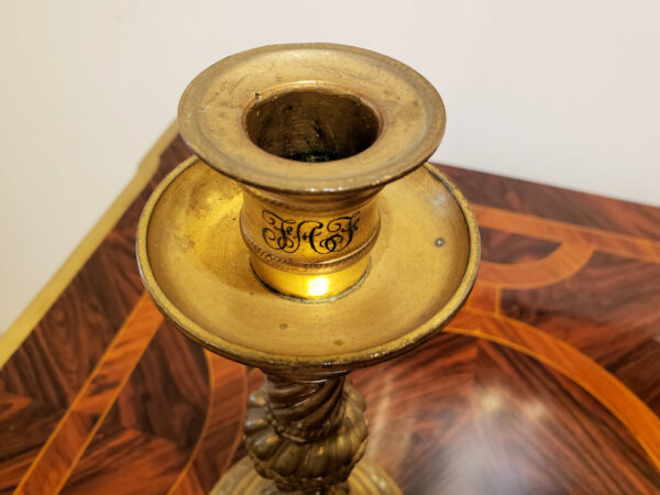 Pair of 19th Century Gilt Bronze Candlesticks - Image 11