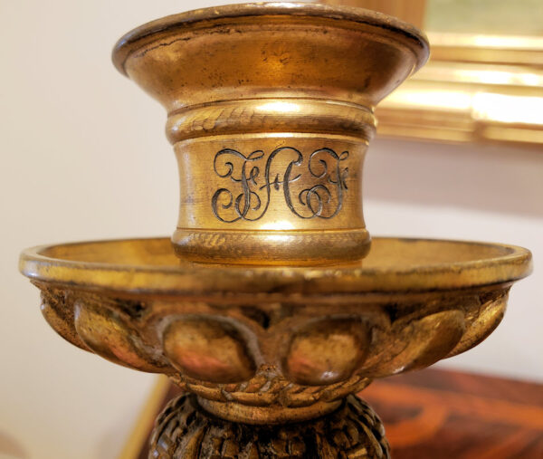 Pair of 19th Century Gilt Bronze Candlesticks - Image 12