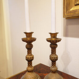Pair of 19th Century Gilt Bronze Candlesticks