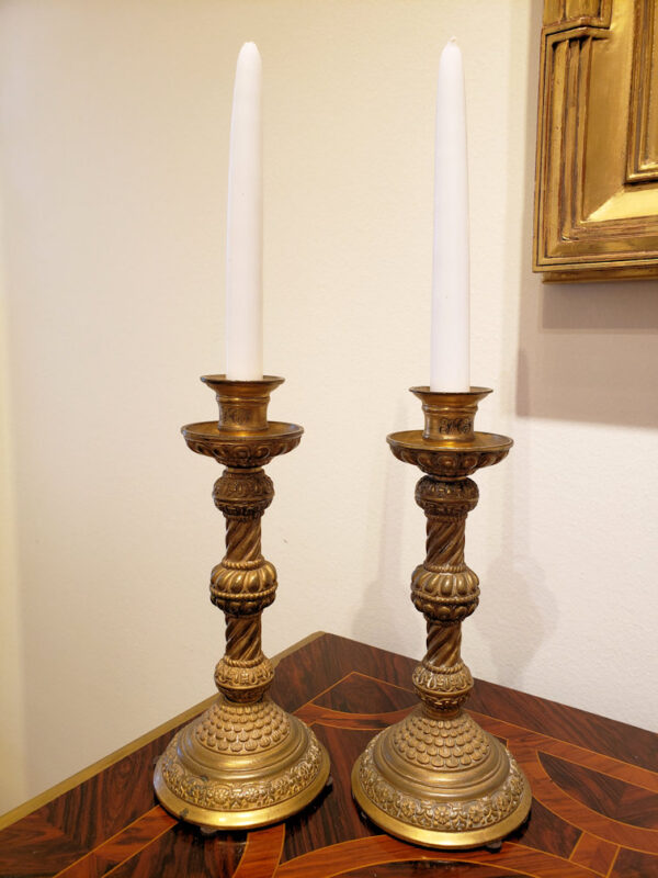 Pair of 19th Century Gilt Bronze Candlesticks - Image 4
