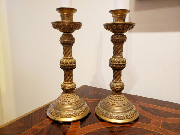 Pair of 19th Century Gilt Bronze Candlesticks - Image 17