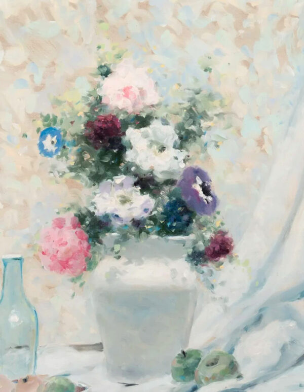 "Floral Still Life with Fruit " Oil on Canvas by Andre Gisson (1921 - 2003) - Image 6