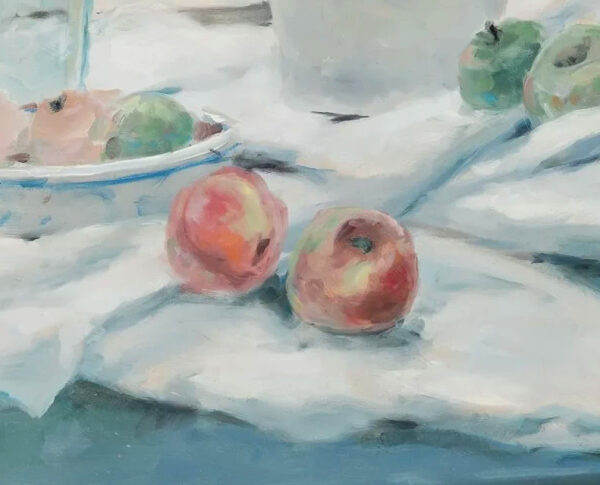 "Floral Still Life with Fruit " Oil on Canvas by Andre Gisson (1921 - 2003) - Image 9