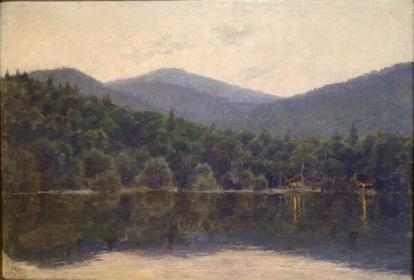 "Campfire Long Pond, RI." by Anna Mary Richards Brewster (1870 - 1952)