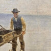 August Vilhelm Nikolaus Hagborg (1852 - 1921)“Fiskare På Stranden I Bretagne" Oil on Canvas - Image 10