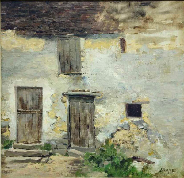 Bruce (Robert Bruce) Crane (1857 – 1937) "Seine Et Marne 1882" Oil Canvas laid on board