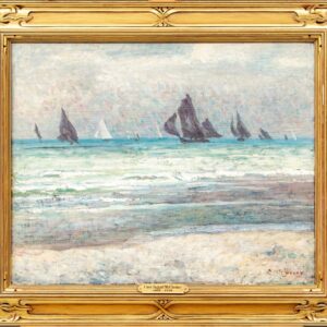"A Breezy Day" Oil on Canvas by Clara J. Taggert McChesney (1860-1928)