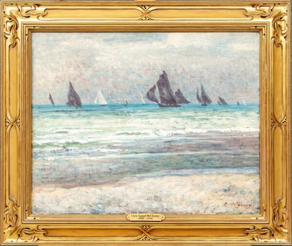 "A Breezy Day" Oil on Canvas by Clara J. Taggert McChesney (1860-1928)