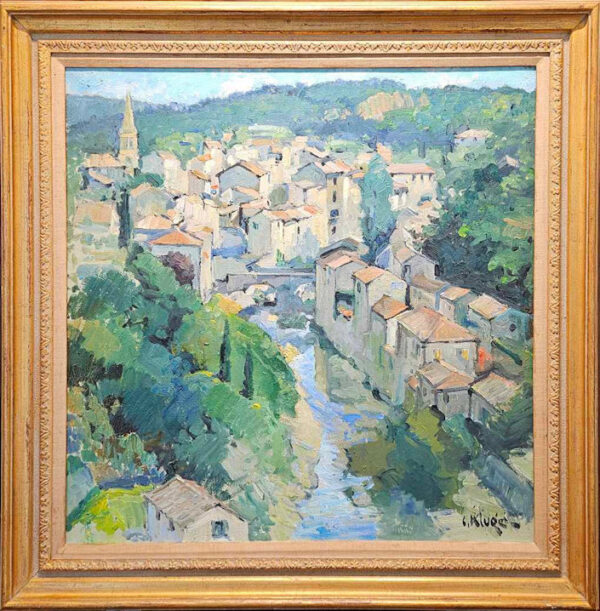 Constantin Kluge (1912 - 2003) Largentière, France Oil on Canvas - Image 2