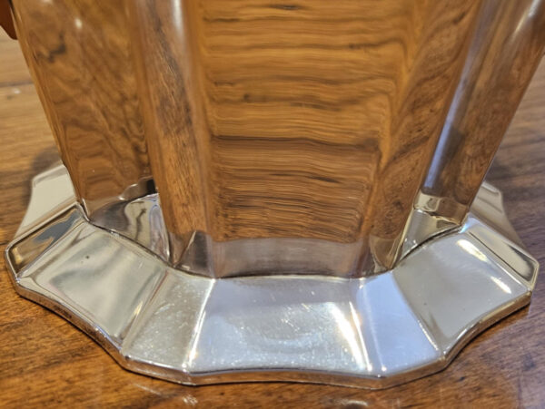 Art Deco Italian 800 Silver Tea Set and Tray made by A. Cesa S. C. Silversmith, Alessandria Italy. - Image 12