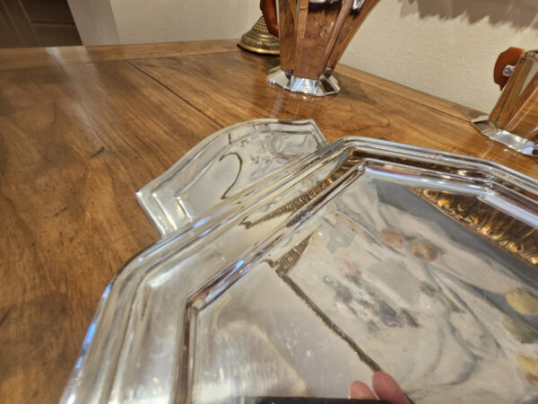 Art Deco Italian 800 Silver Tea Set and Tray made by A. Cesa S. C. Silversmith, Alessandria Italy. - Image 20