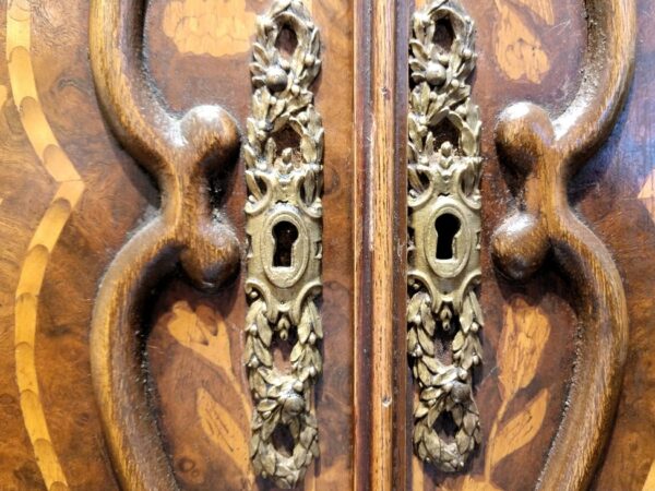 19th Century Dutch Diminutive Apprentice Marquetry Cabinet Sample - Image 12