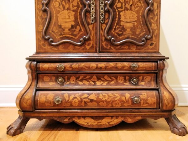 19th Century Dutch Diminutive Apprentice Marquetry Cabinet Sample - Image 14