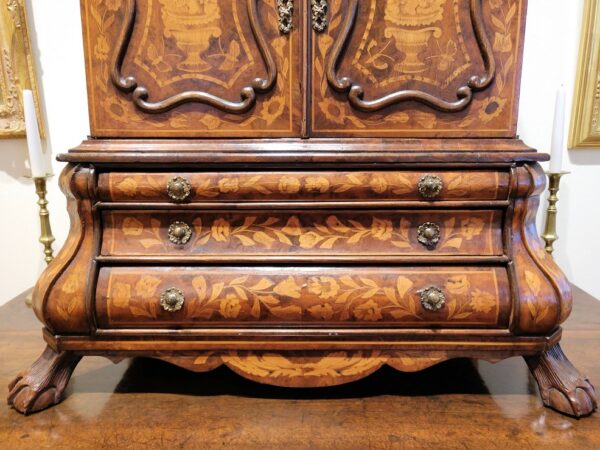 19th Century Dutch Diminutive Apprentice Marquetry Cabinet Sample - Image 15