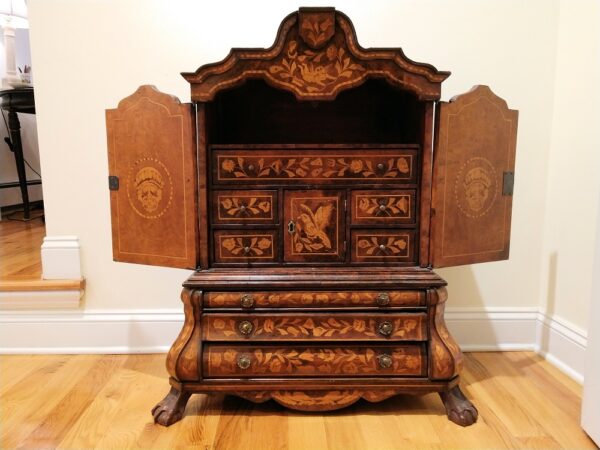 19th Century Dutch Diminutive Apprentice Marquetry Cabinet Sample - Image 16