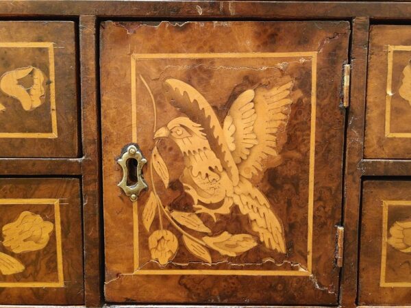 19th Century Dutch Diminutive Apprentice Marquetry Cabinet Sample - Image 18
