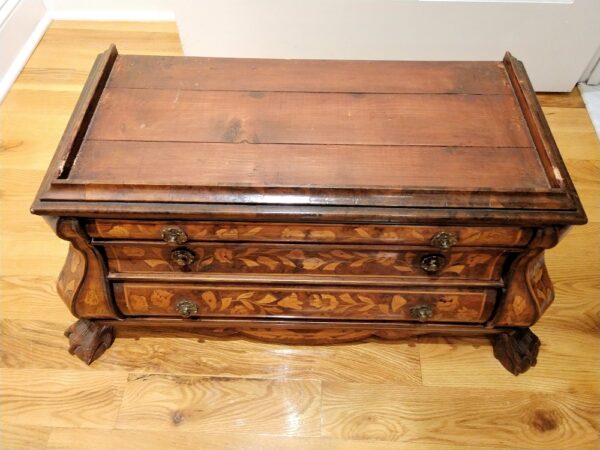 19th Century Dutch Diminutive Apprentice Marquetry Cabinet Sample - Image 30