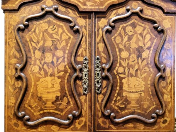 19th Century Dutch Diminutive Apprentice Marquetry Cabinet Sample - Image 9