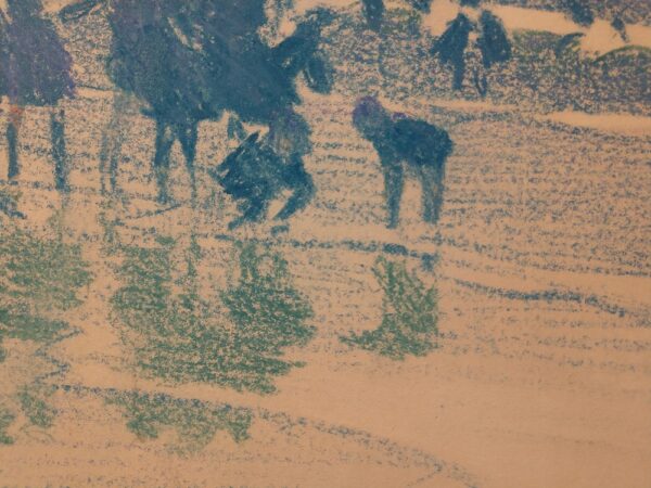 "Wading at the Shore" Mixed Media on Artist Board by Edward Henry Potthast (1857-1927) - Image 10