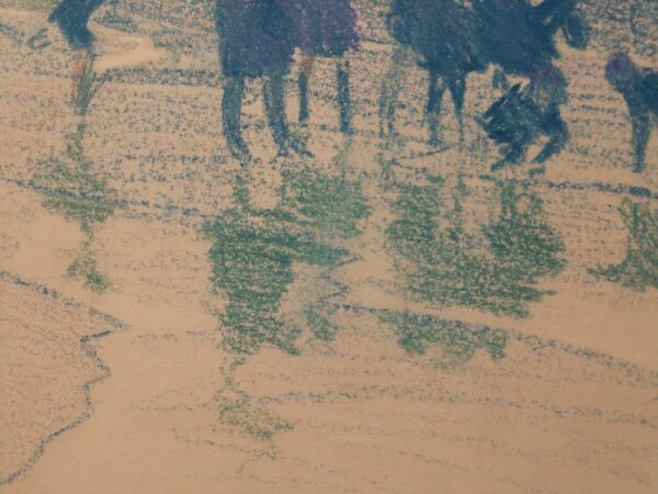 "Wading at the Shore" Mixed Media on Artist Board by Edward Henry Potthast (1857-1927) - Image 11