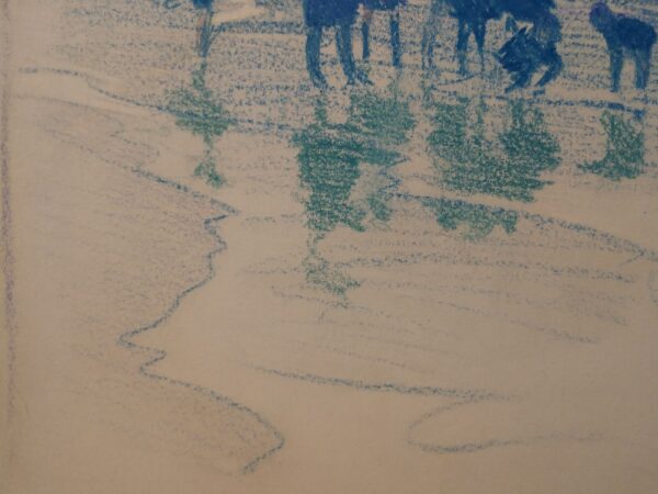 "Wading at the Shore" Mixed Media on Artist Board by Edward Henry Potthast (1857-1927) - Image 12