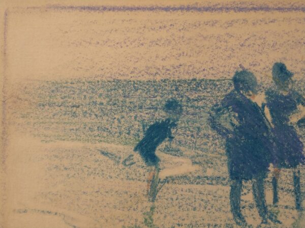 "Wading at the Shore" Mixed Media on Artist Board by Edward Henry Potthast (1857-1927) - Image 13