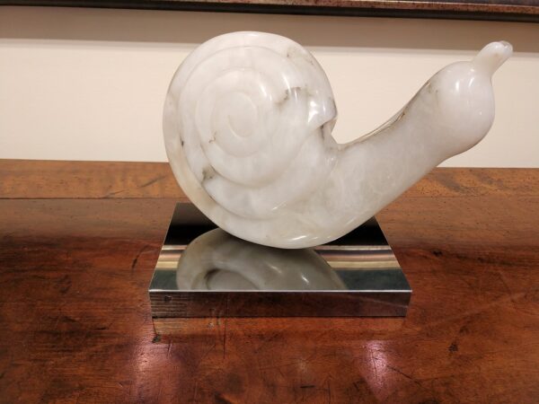 "Escargot" Sculpture in Marble by Madeleine Heumann (1933-2018)