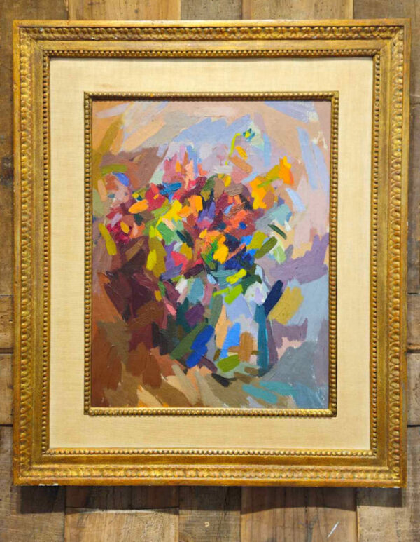 Eugenie Baizerman (1899 - 1949) “Abstract Still Life” Oil on Canvas - Image 4